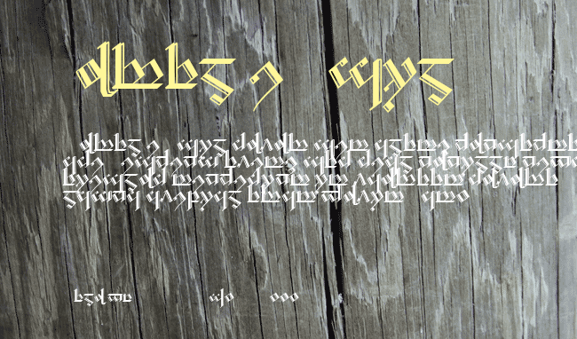 Tengwar Noldor-2 example