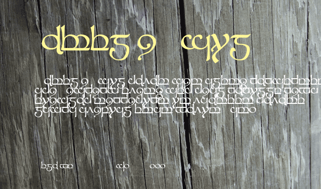 Tengwar Sindarin-1 example