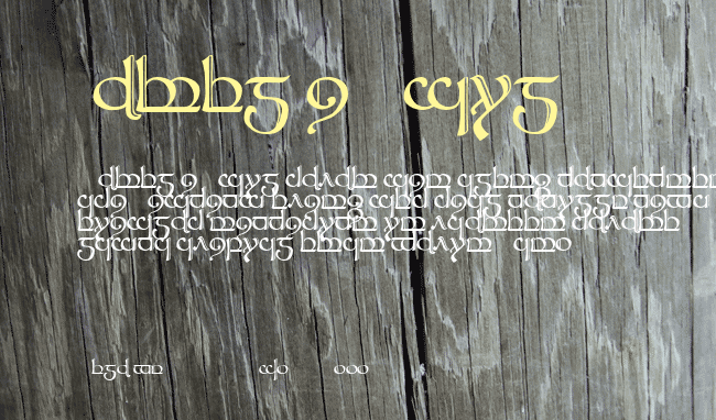 Tengwar Sindarin-2 example