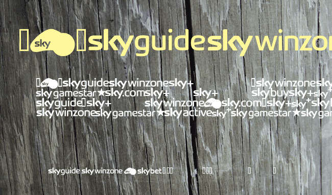 SKYfontbrands example