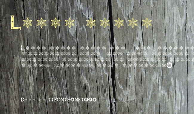 Snowflake Letters example