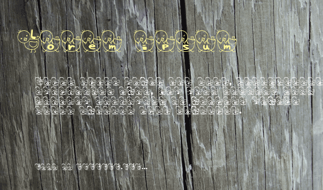 T-piyo Font example