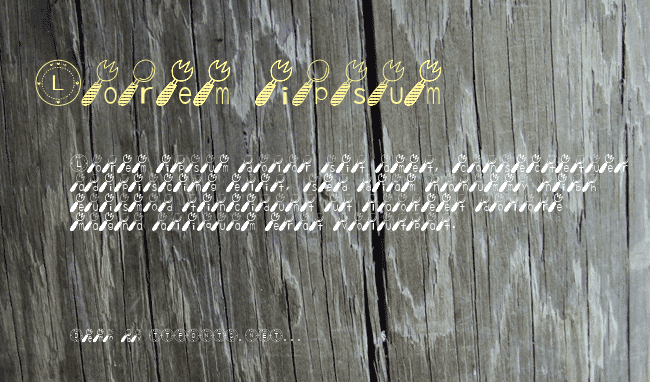 Tableware Font example