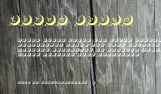 moon font example