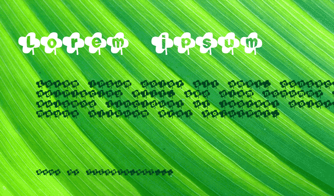 Lucky Font example