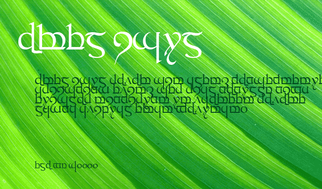 Tengwar Quenya-1 example