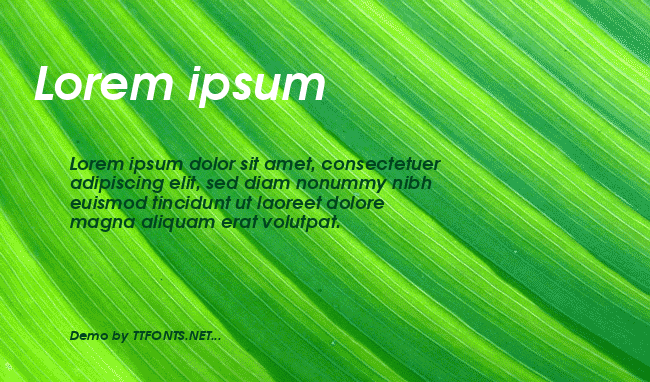 ITC Avant Garde SWA example
