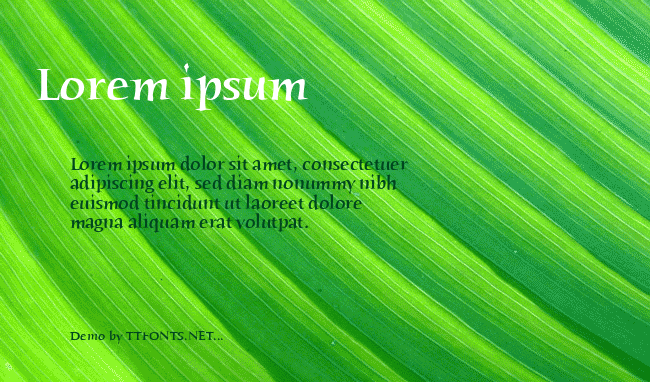 Humana Serif ITC Medium example