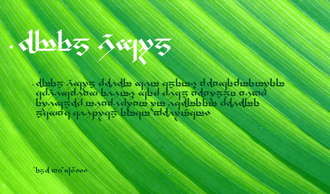 Tengwar Noldor example