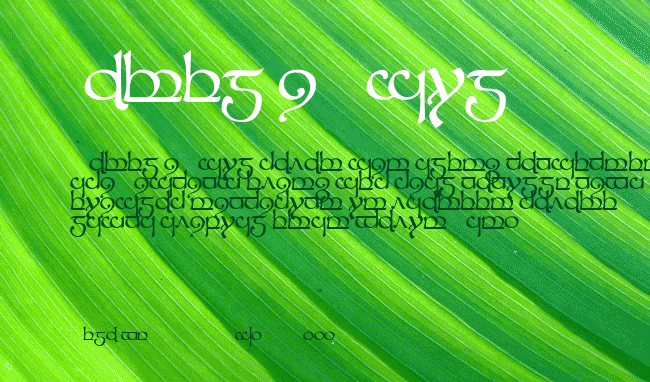 Tengwar Sindarin-1 example