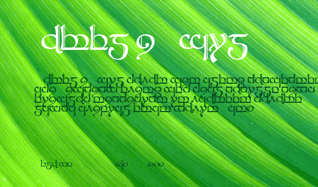 Tengwar Sindarin-2 example