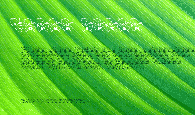 T-piyo Font example