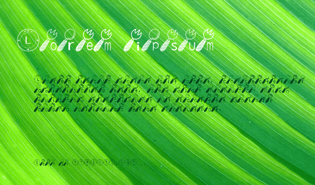 Tableware Font example