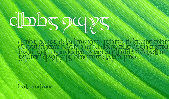 Tengwar Quenya-2 example