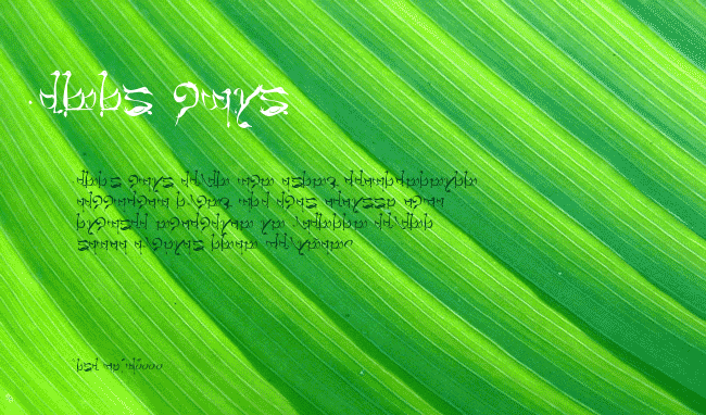 Tengwar Teleri example