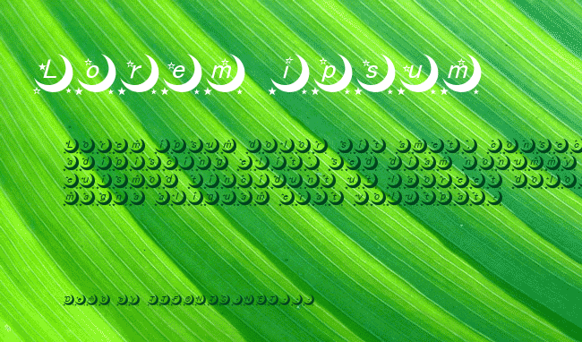 moon font example