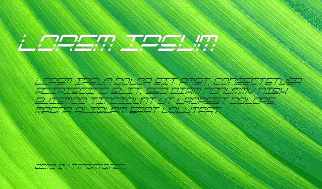 QuickQuick Condensed Italic example