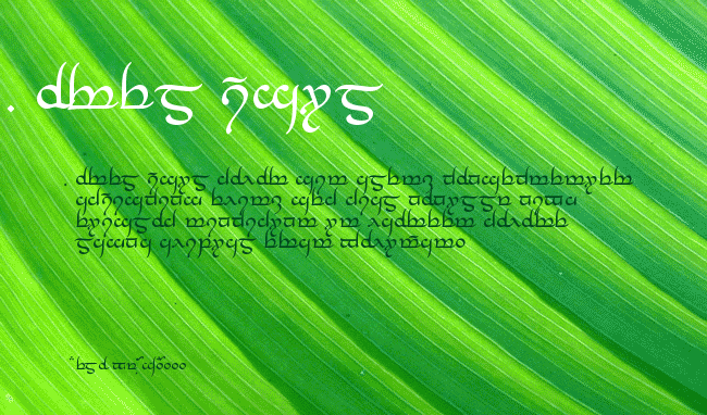 Tengwar Annatar example