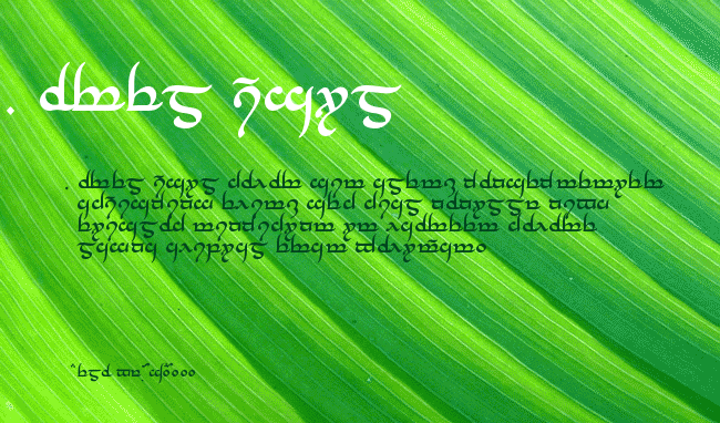 Tengwar Annatar example