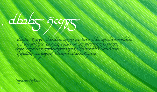 Tengwar Annatar example