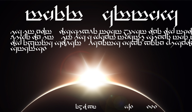 Tengwar Noldor-1 example