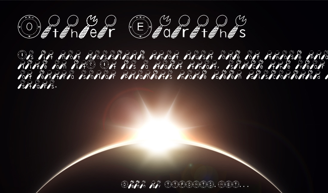Tableware Font example