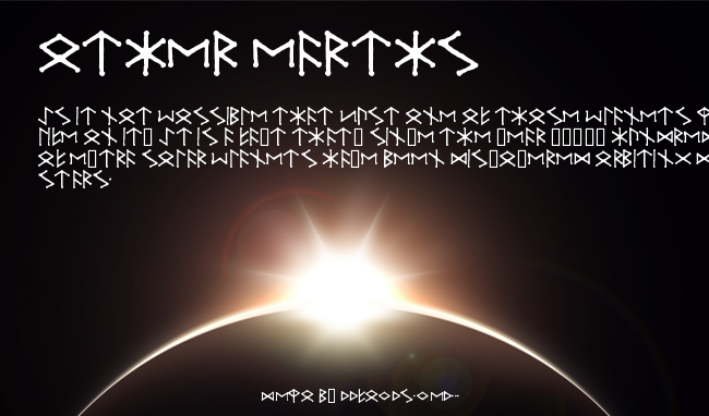 Ice-egg Futhark Runes example