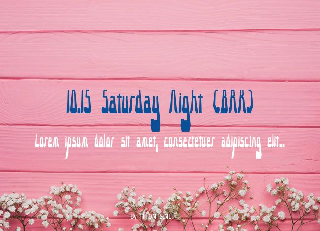10.15 Saturday Night (BRK) example