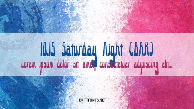 10.15 Saturday Night (BRK) example