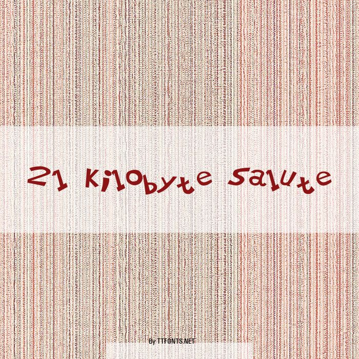 21 Kilobyte Salute example