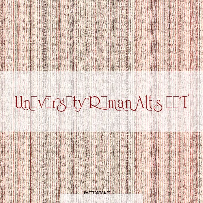 University Roman Alts LET example