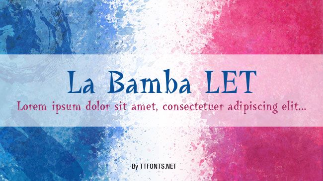 La Bamba Let Plain Truetype Font