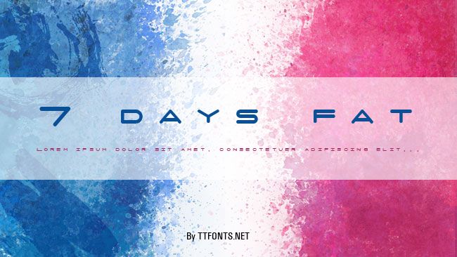 7 days fat example