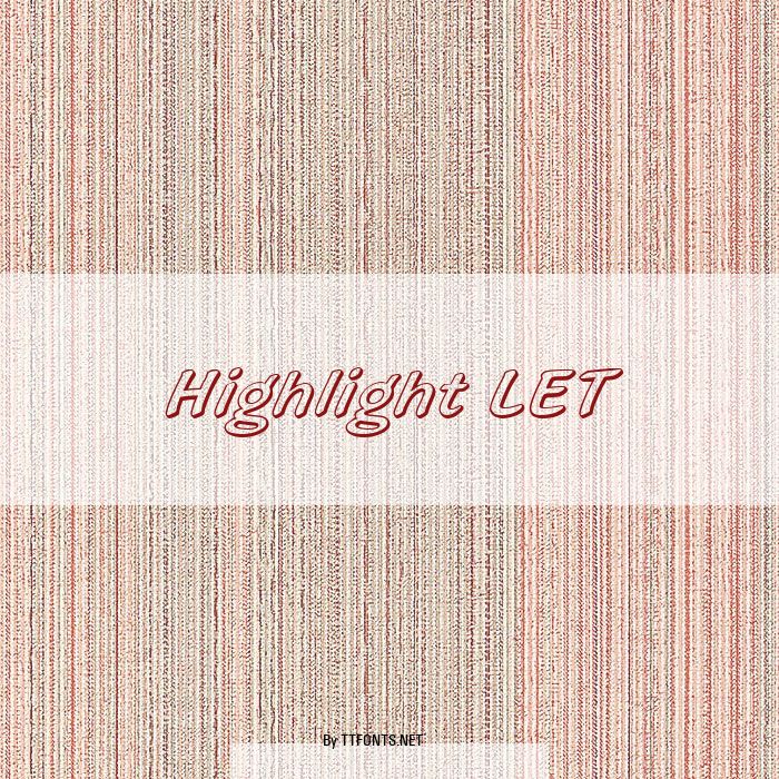 Highlight LET example