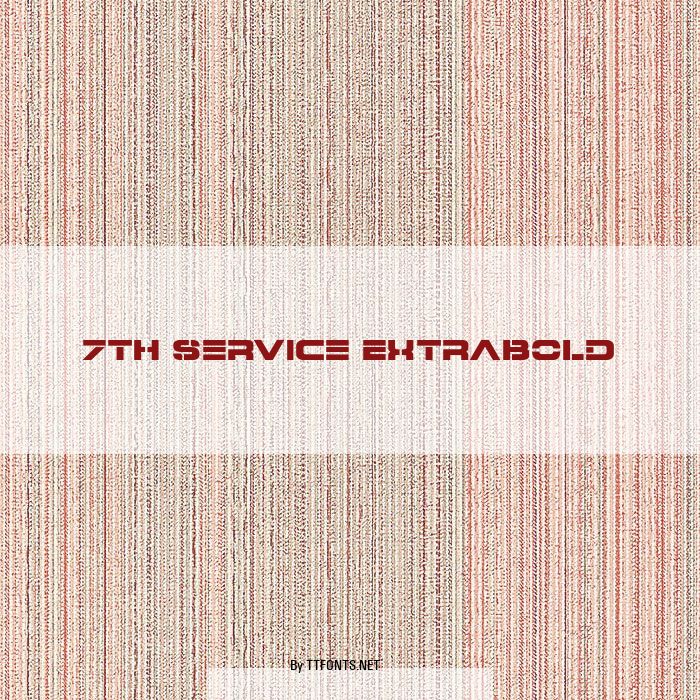 7th Service ExtraBold example