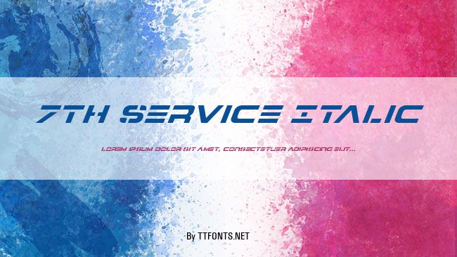 7th Service Italic example