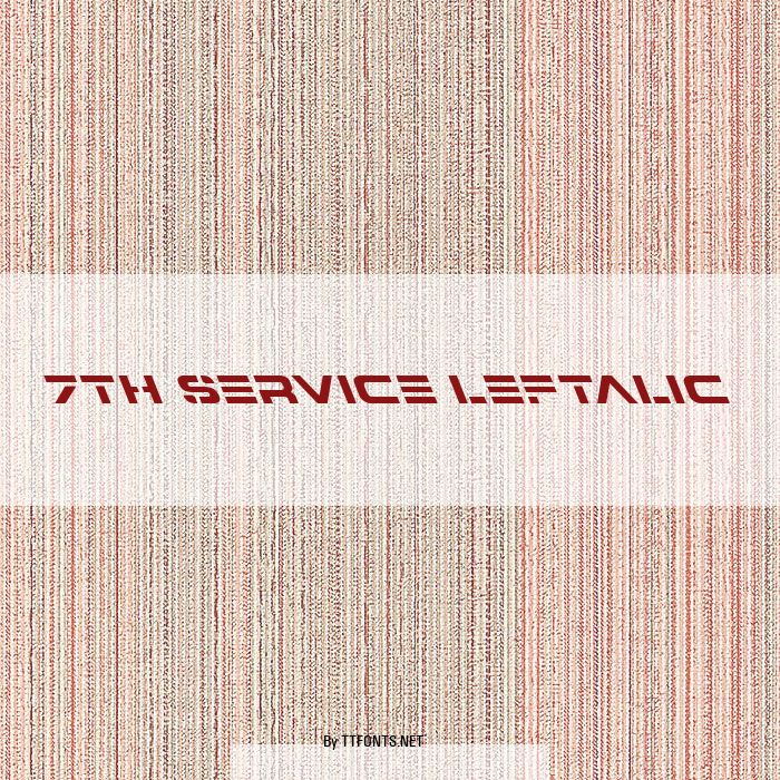 7th Service Leftalic example