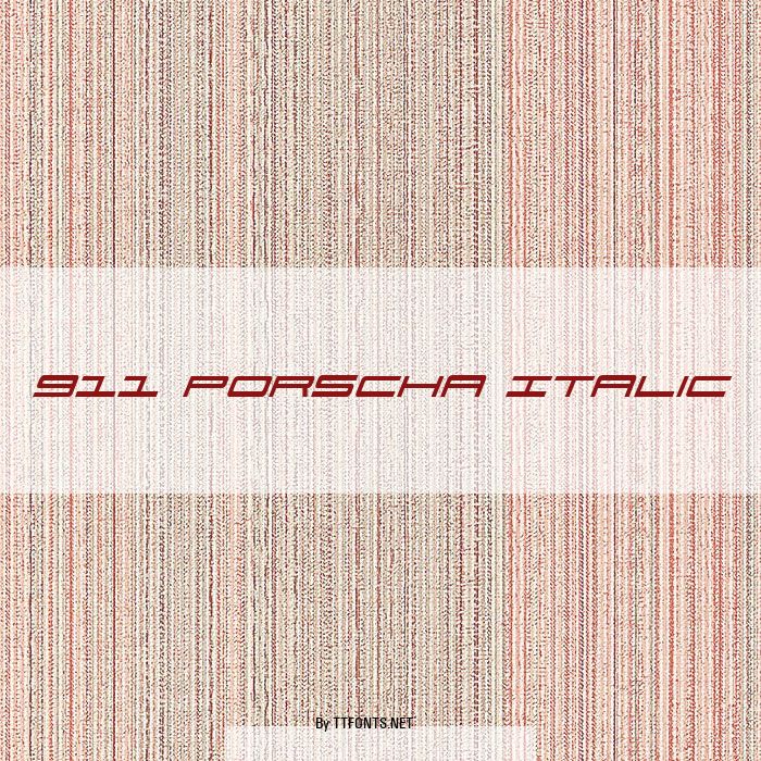911 Porscha Italic example