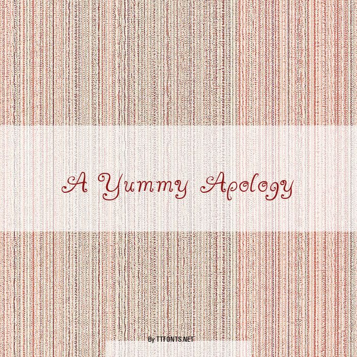 A Yummy Apology example