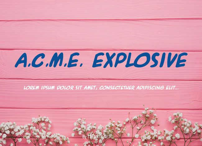 A.C.M.E. Explosive example