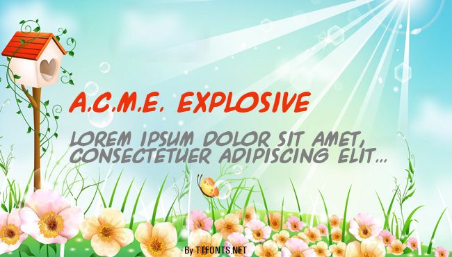 A.C.M.E. Explosive example