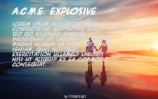 A.C.M.E. Explosive example