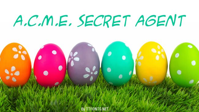 A.C.M.E. Secret Agent example