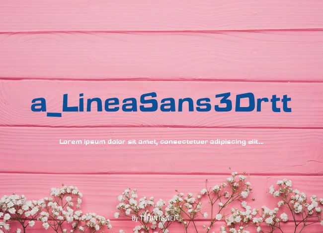 a_LineaSans3Drtt example