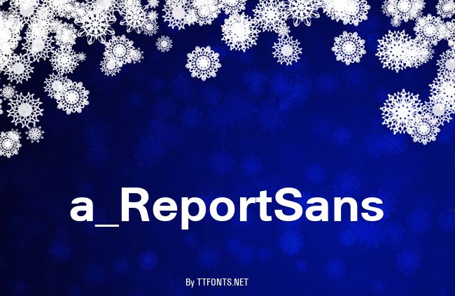 a_ReportSans example