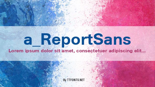 a_ReportSans example