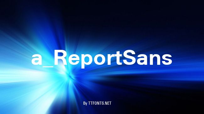 a_ReportSans example