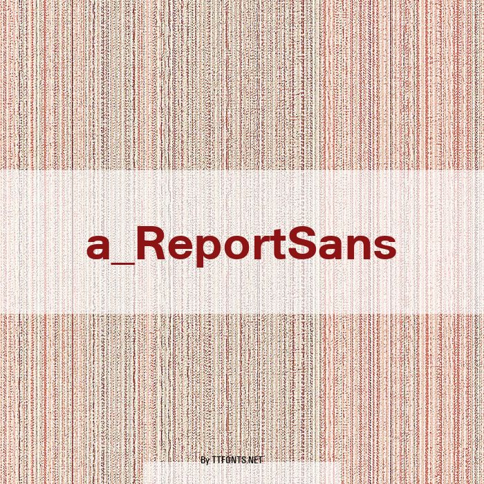 a_ReportSans example