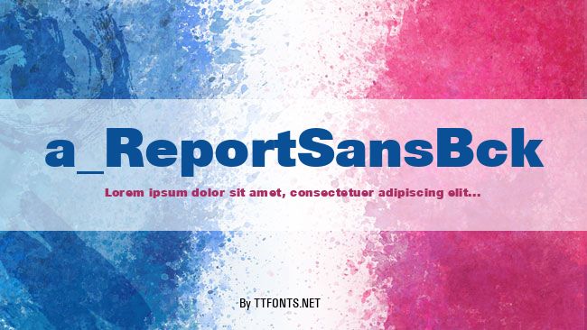 a_ReportSansBck example