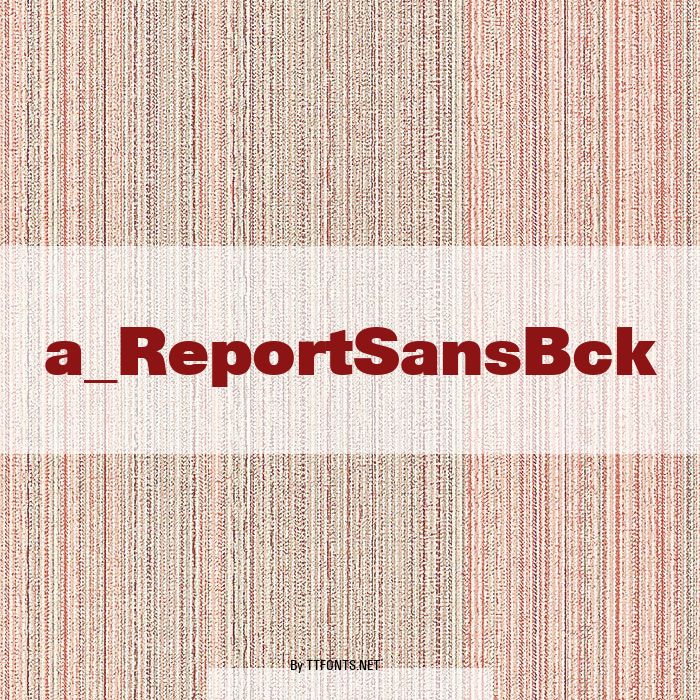 a_ReportSansBck example